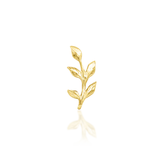 14ct Gold Leaf Branch Threadless End – Aspen