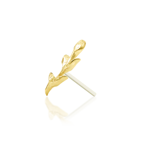 14ct Gold Leaf Branch Threadless End – Aspen