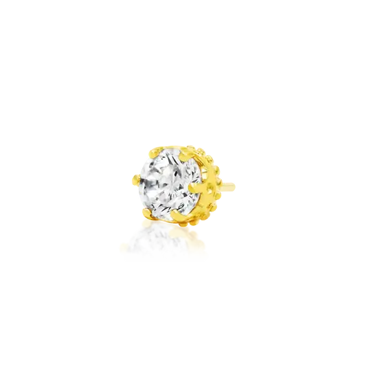 Junipurr Jewelry Crown-set with Cubic Zirconia End