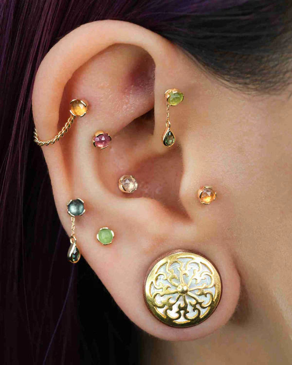 Peekaboo Threadless End with CZ