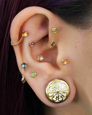Peekaboo Threadless End with CZ