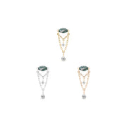Saint Vincent Threadless End with Moss Agate