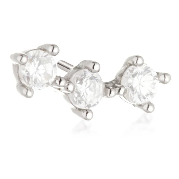 14ct Gold Triple Gem End