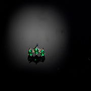 14ct Gold Triple Gem End